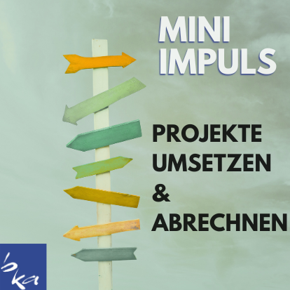 ein Wegweiser mit vielen bunten Pfeilen, die in alle Richtungen zeigen. Das Logo des bka in der linken unteren Ecke